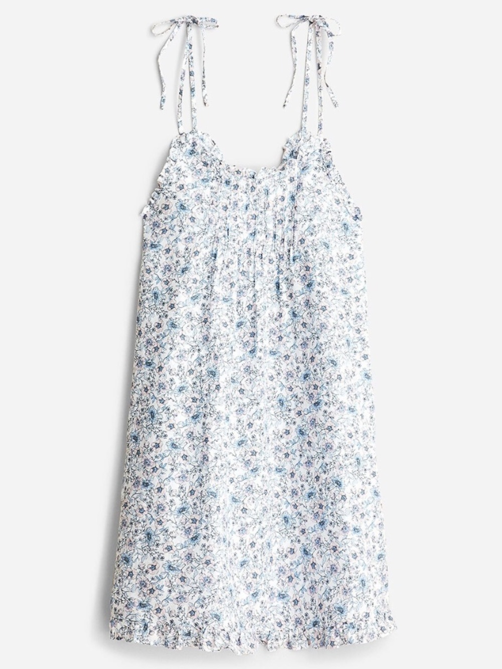 J. Crew Linen-cotton blend sleep dress in floral vines, Sz M